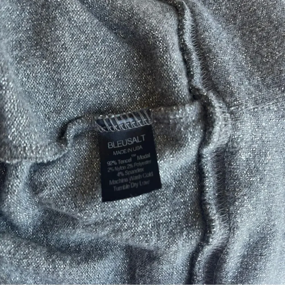 Blue Salt Cropped Lurex Hoodie Size 4 Cropped